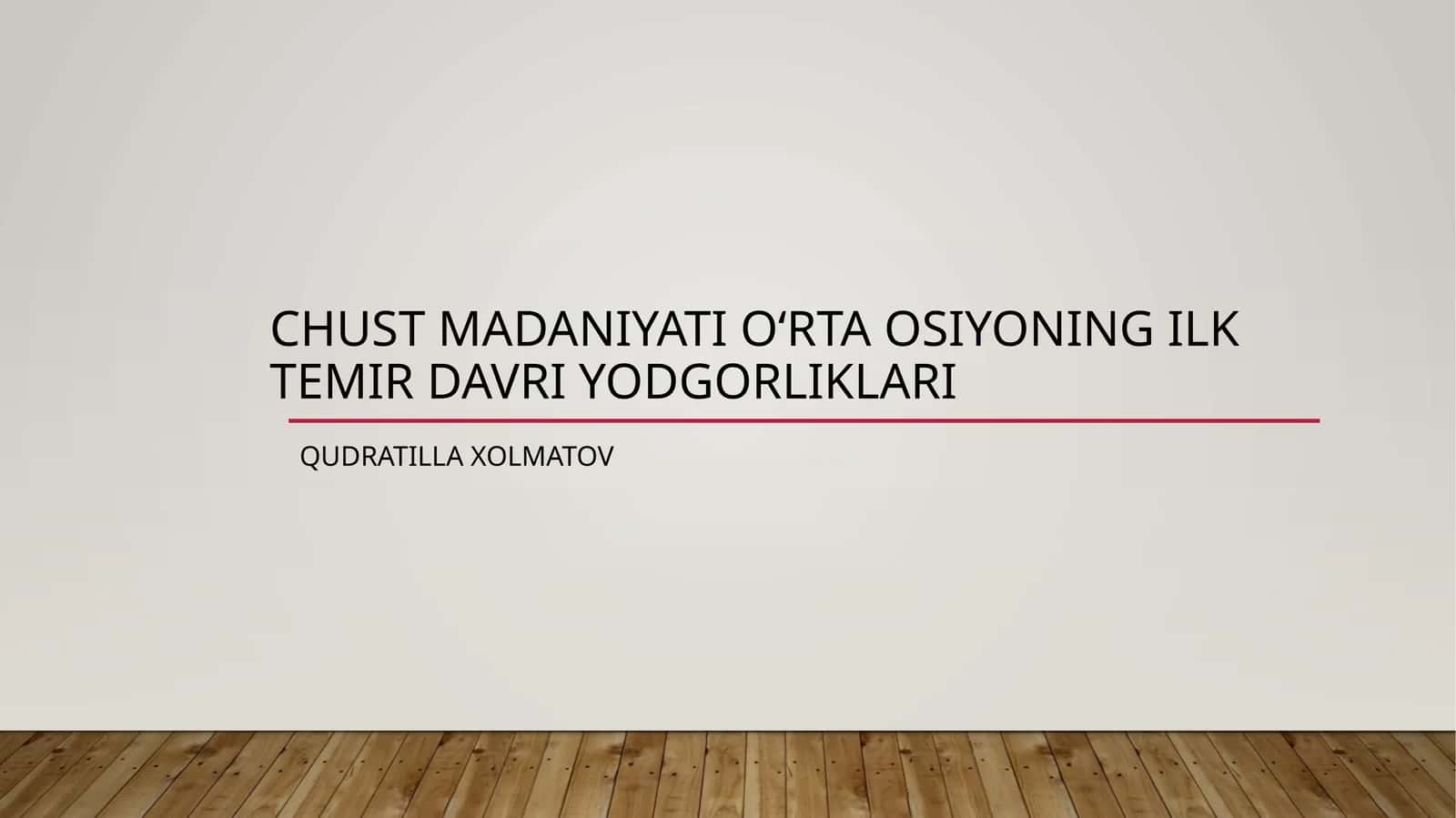 Chustmadaniyati Oʻrta Osiyoning ilk temir davri yodgorliklari 1