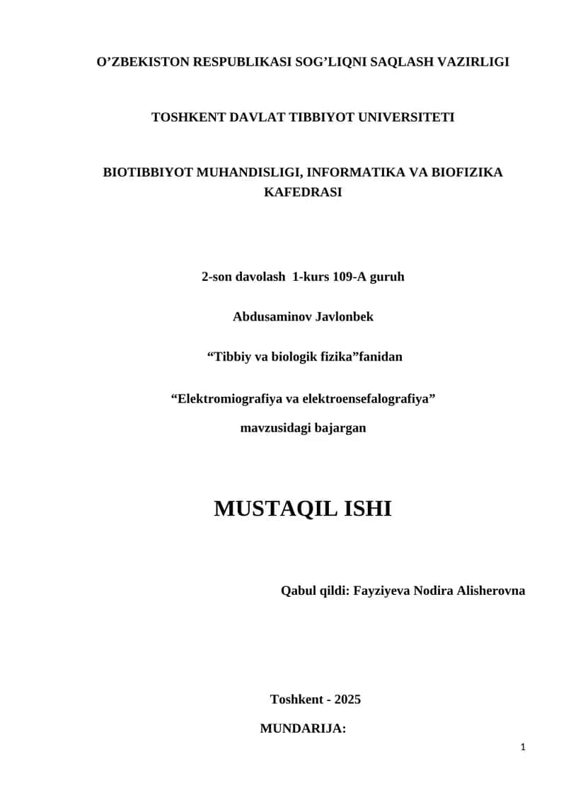Elektromiografiya va elektroensefalografiya 1