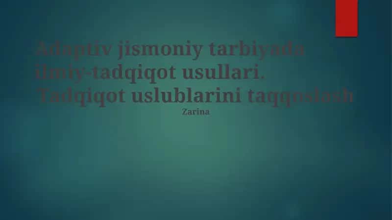 Adaptiv jismoniy tarbiya 1