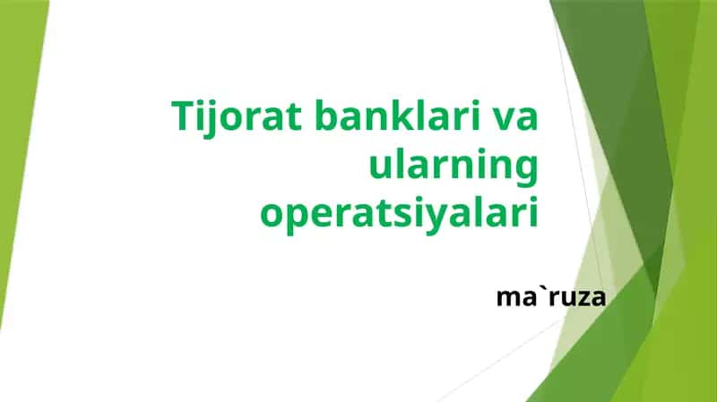 TIJORAT BANKLARINI TASHKIL ETISHNING HUQUQIY VA IQTISODIY ASOSLARI 1