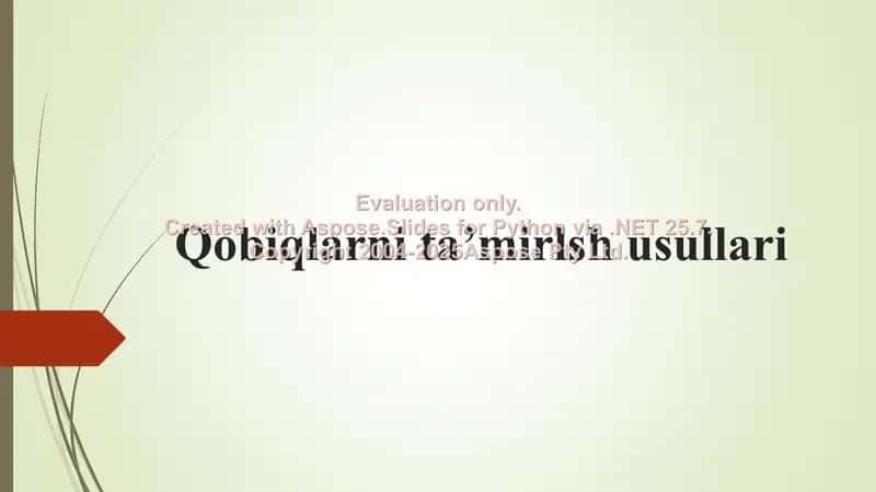 Qobiqlarni ta’mirlash usullari 1