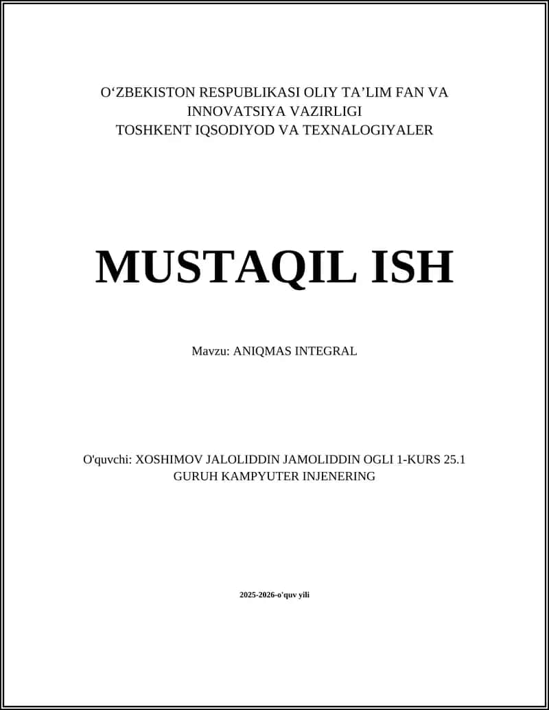ANIQMAS INTEGRAL 1