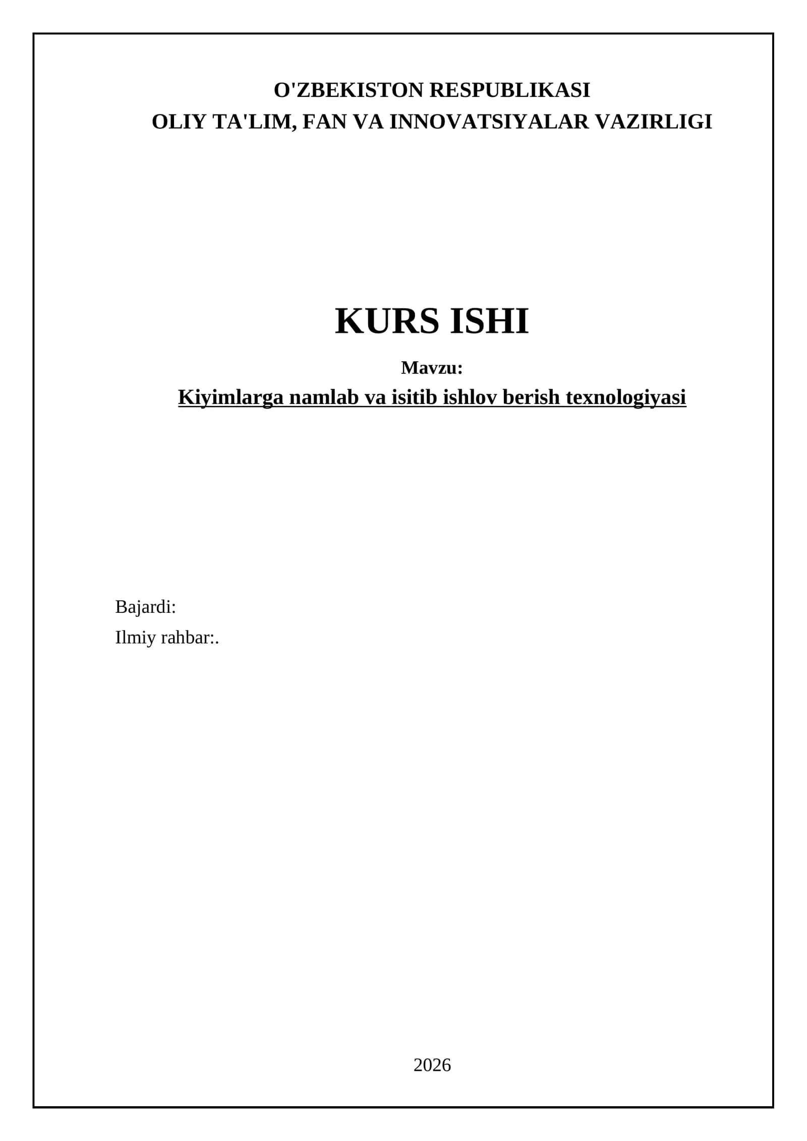 Kiyimlarga namlab va isitib ishlov berish texnologiyasi 1