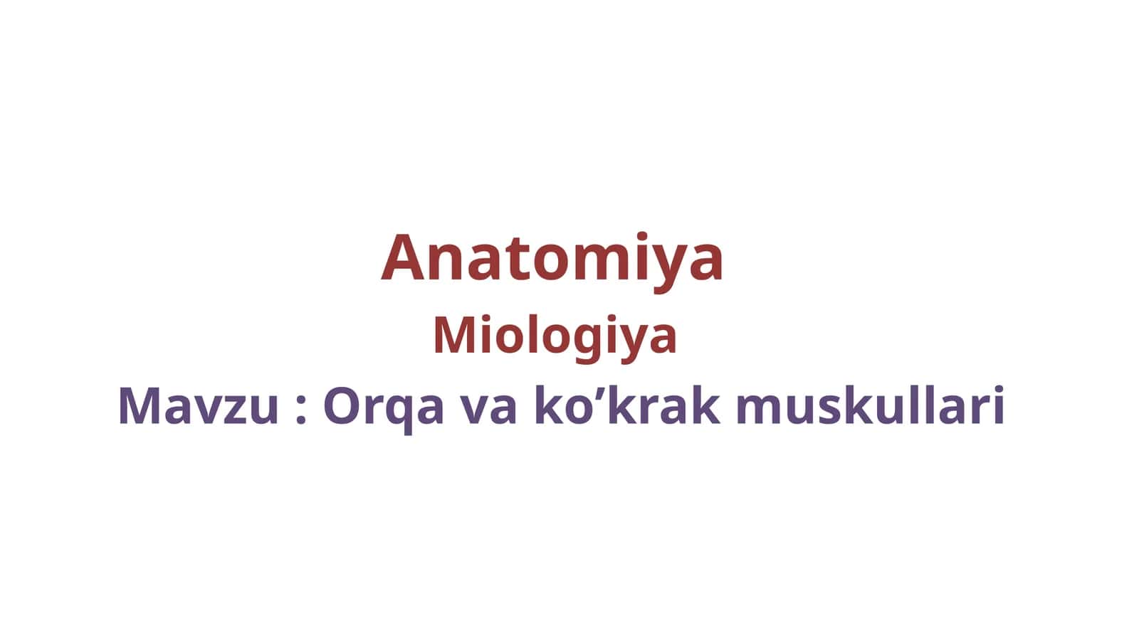 Anatomiya 1
