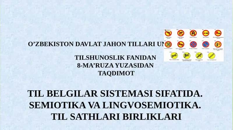 Til – belgilar sistemasi sifatida 1