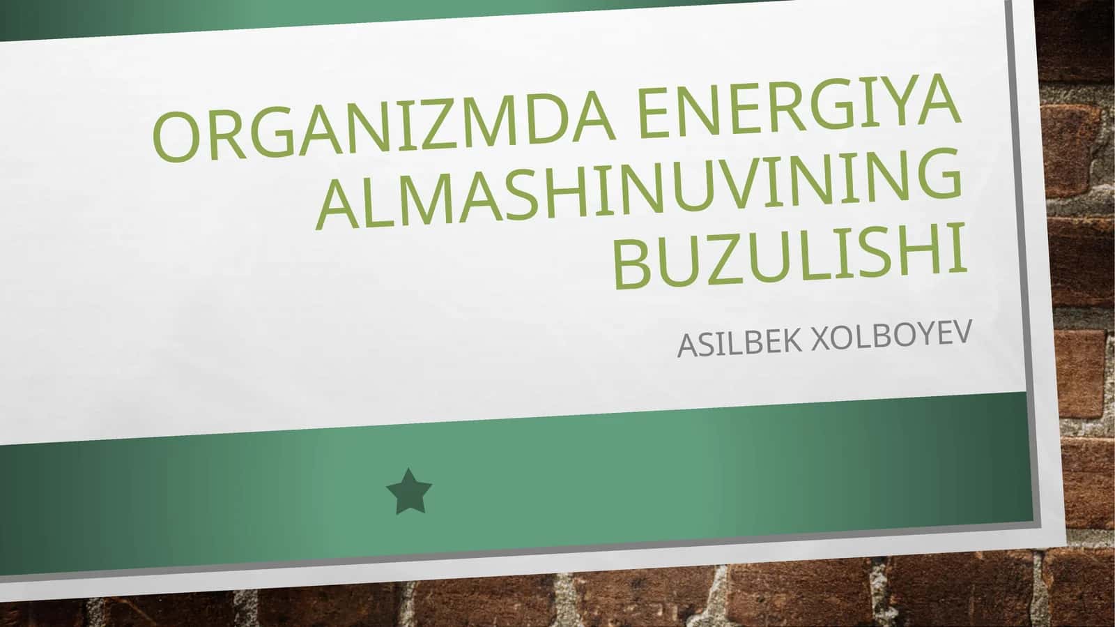 organizmda energiya almashinuvi buzulishlari 1