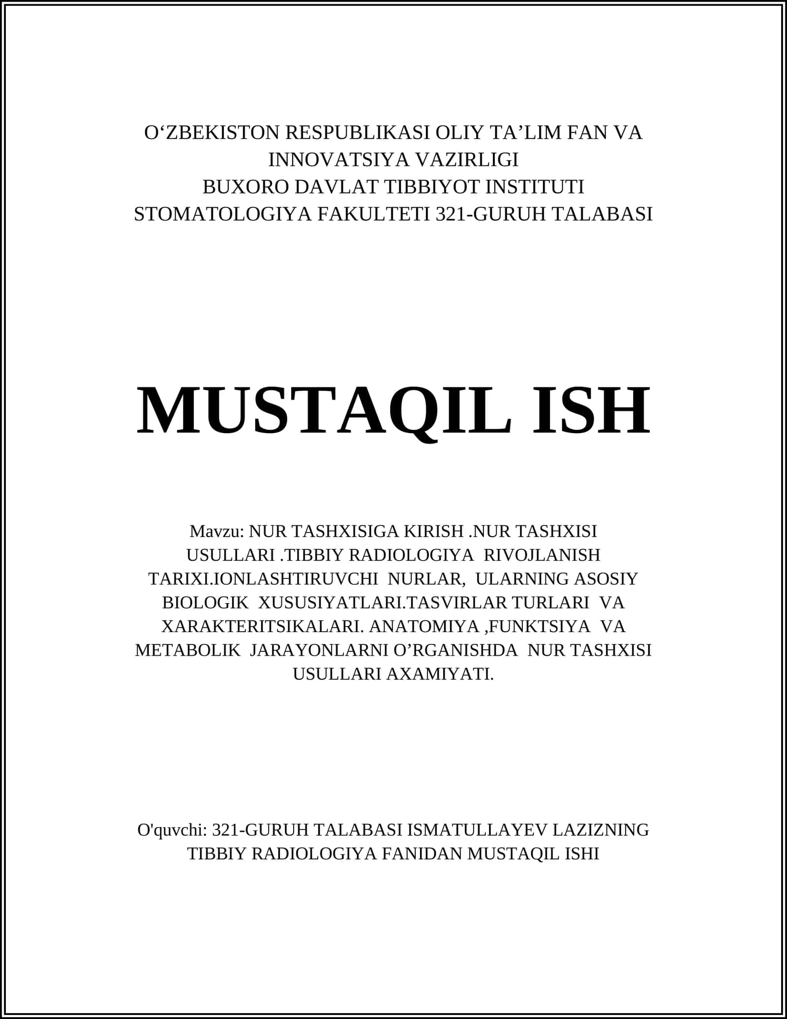NUR TASHXISIGA 1