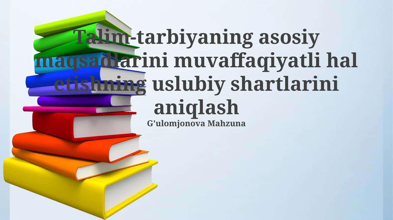 Ta'lim metodologiyasi 1