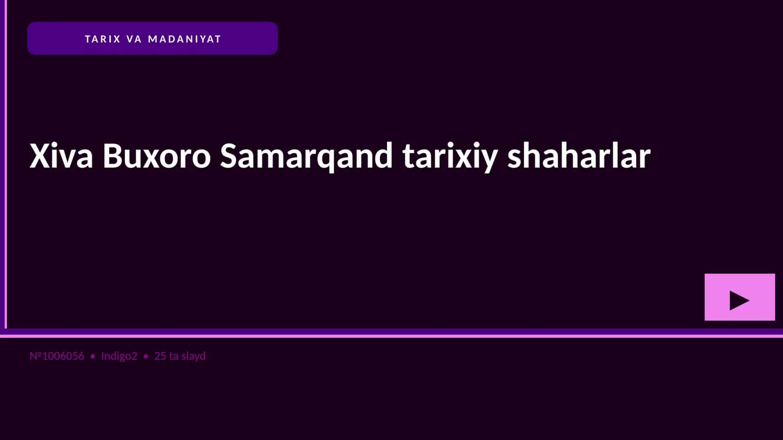 Xiva Buxoro Samarqand tarixiy shaharlar 1