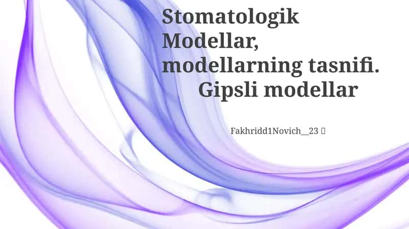 Gips Modellari: Xususiyatlari va Qo'llanilishi 1