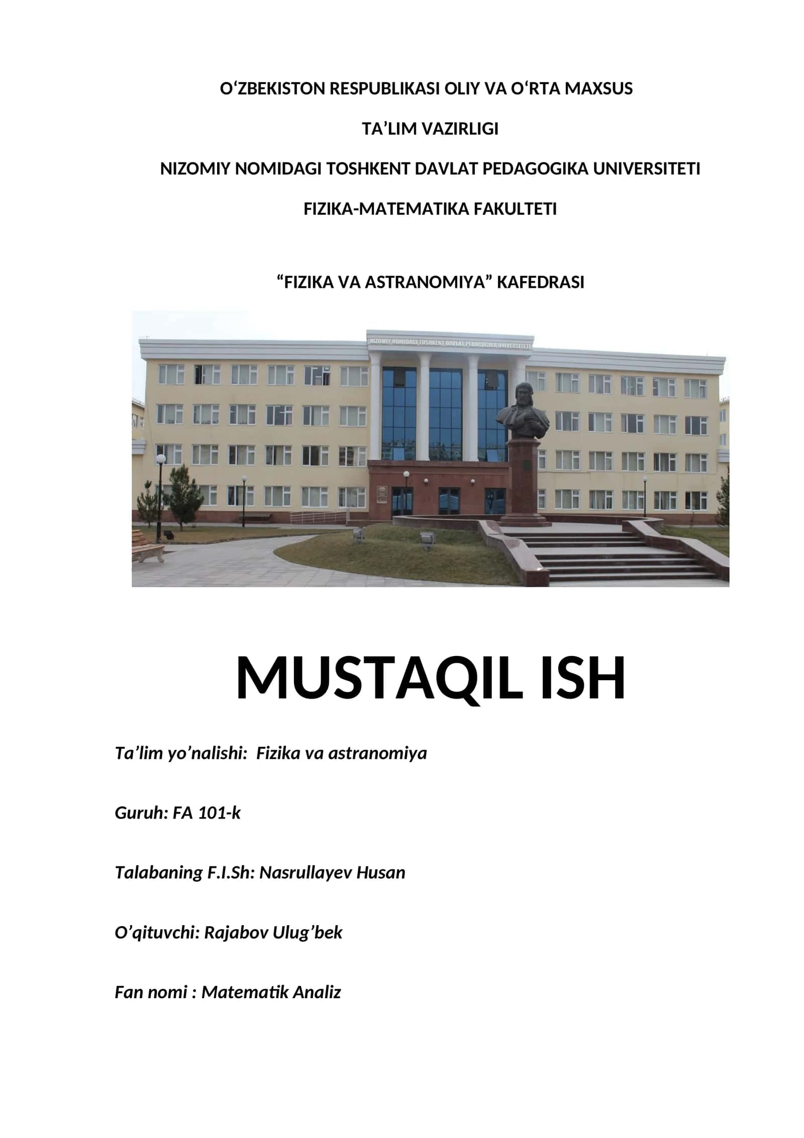 Funksiya limiti 1