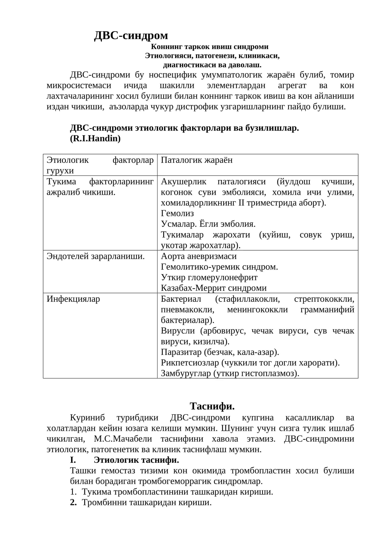 ДВС-синдром 1