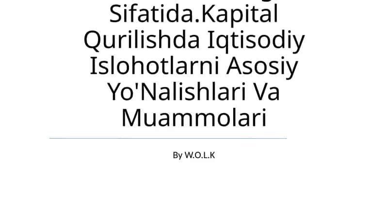 Qurulish-Milliy Iqtisodiyotning Muhim Tarmog'I Sifatida 1