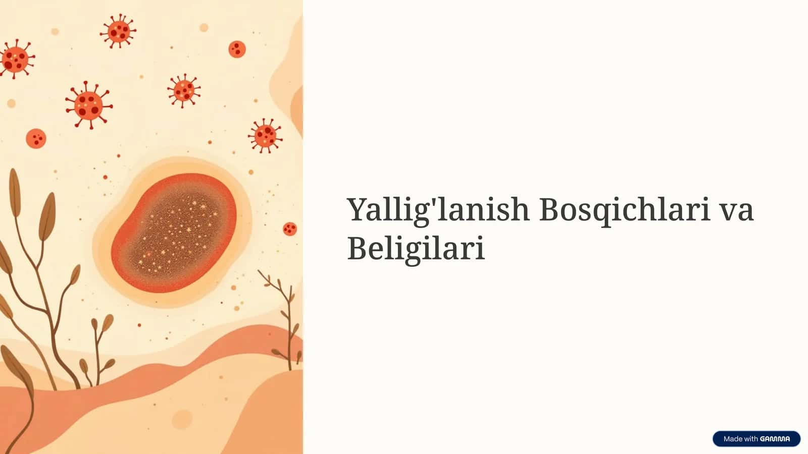 Yallig'lanish Bosqichlari va Beligilari 1