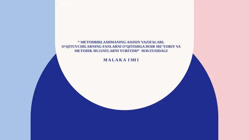 Metodbirlashmaning asosiy vazifalari. O‘qituvchilarning fanlarni o‘qitishga doir me’yoriy va metodik hujjatlarni yuritish. 1