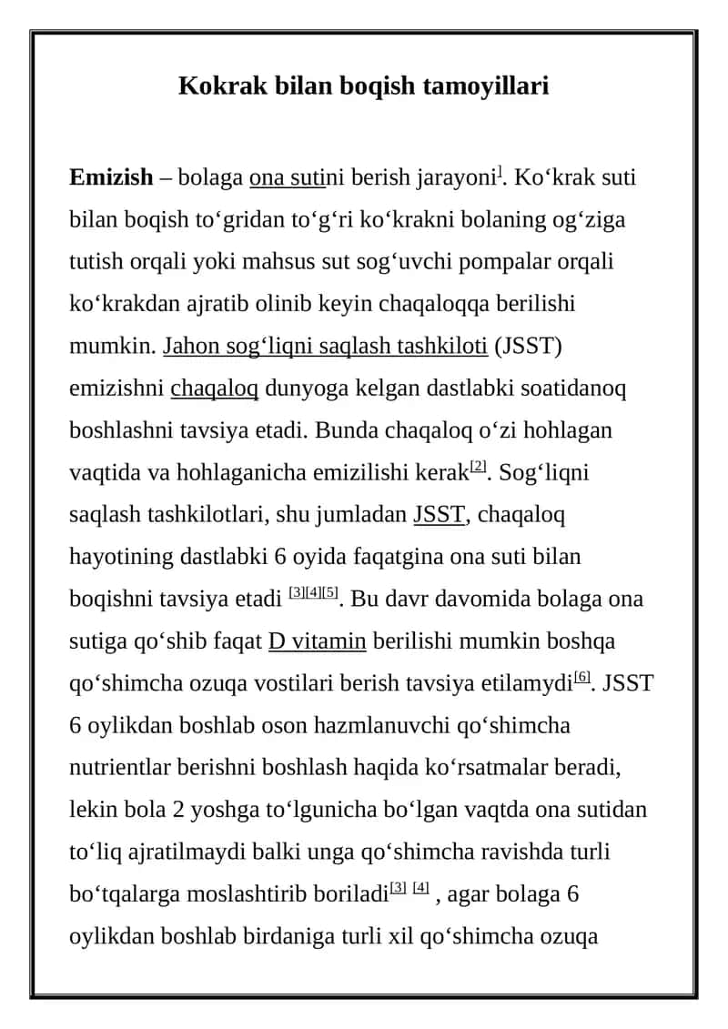 Kokrak bilan boqish tamoyillari 1