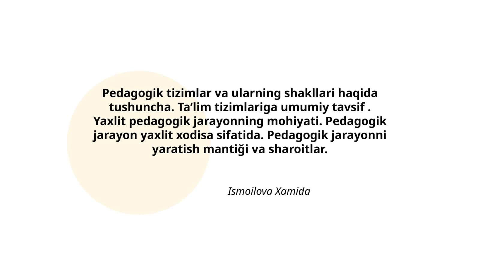 Pedagogik tizimlar va ularning shakllari 1