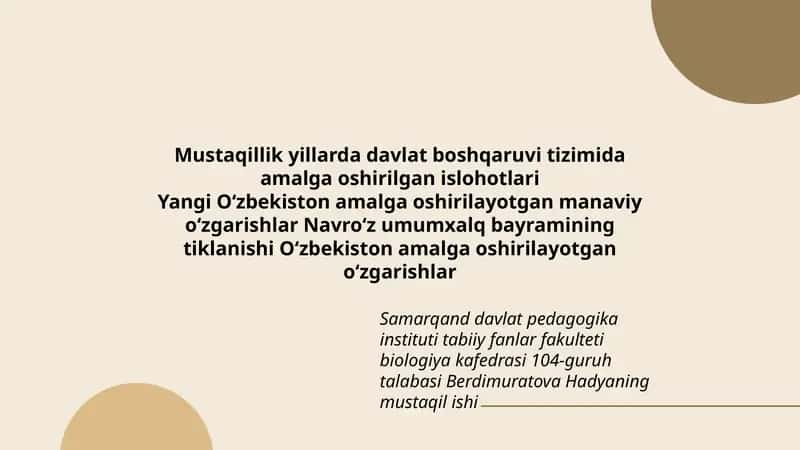 Navroʻz umumxalq bayramining tiklanishi 1