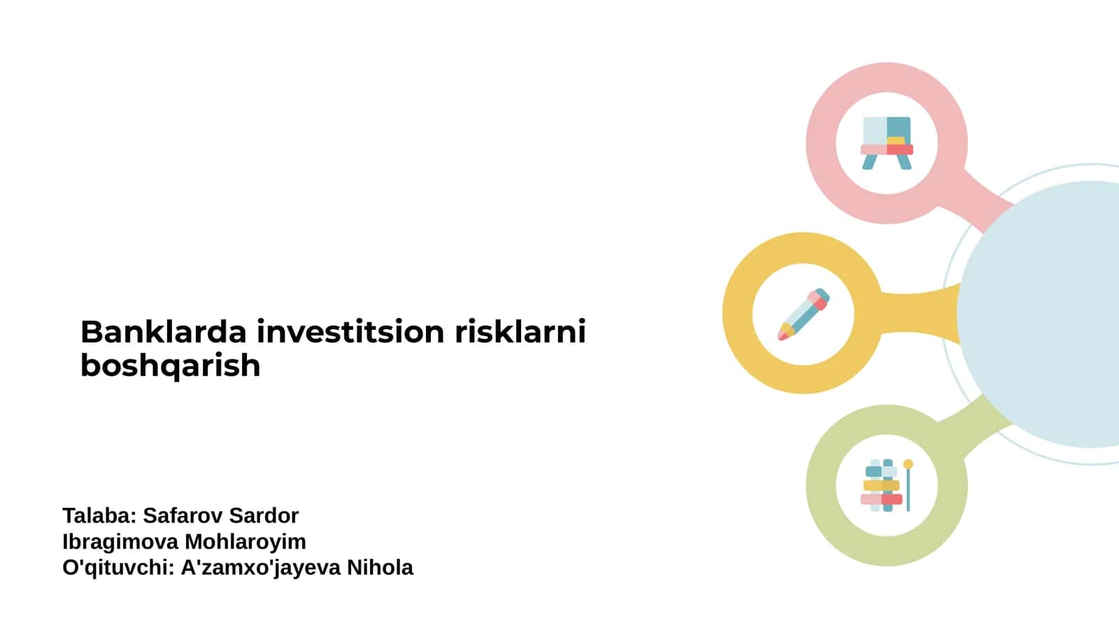 Banklarda investitsion risklarni boshqarish 1