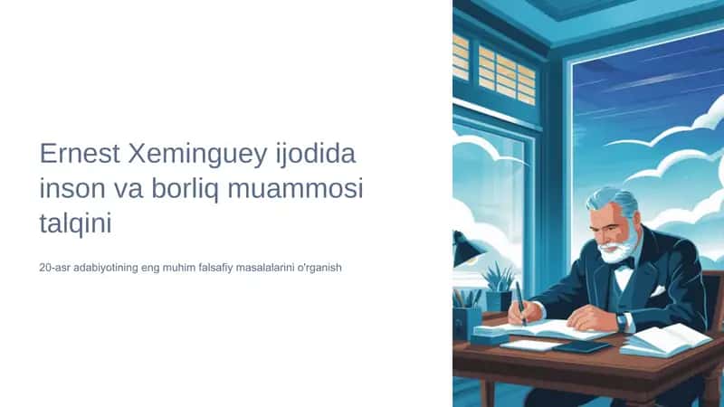 Ernest Xeminguey ijodida inson va borliq muammosi talqini 1
