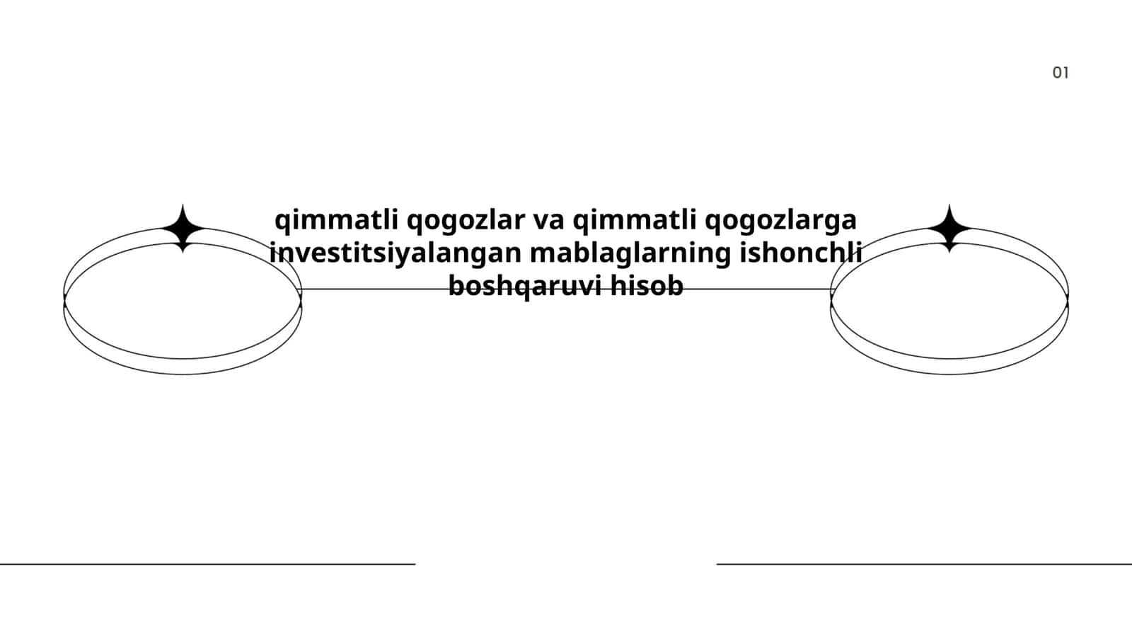 Qimmatli qogozlar va qimmatli qogozlarga investitsiyalangan mablaglarning ishonchli boshqaruvi hisob 1
