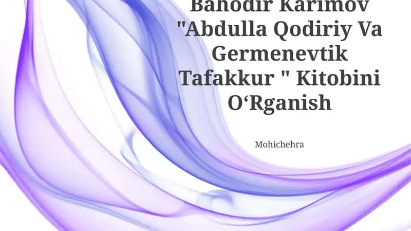 Abdulla Qodiriy Va Germenevtik Tafakkur 1