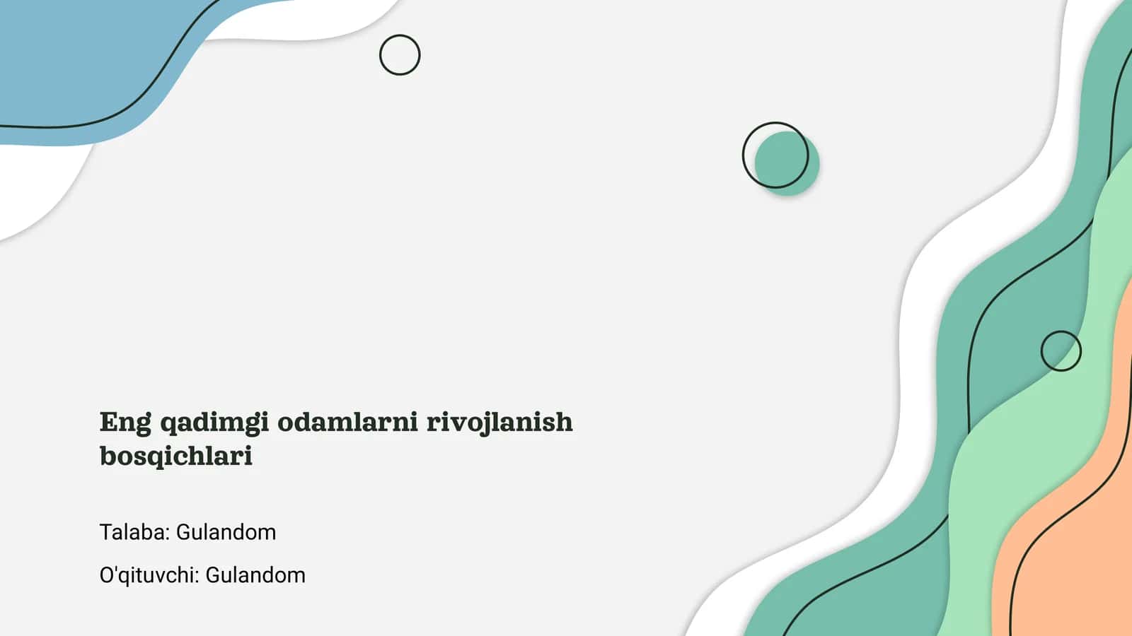 Eng qadimgi odamlarni rivojlanish bosqichlari 1