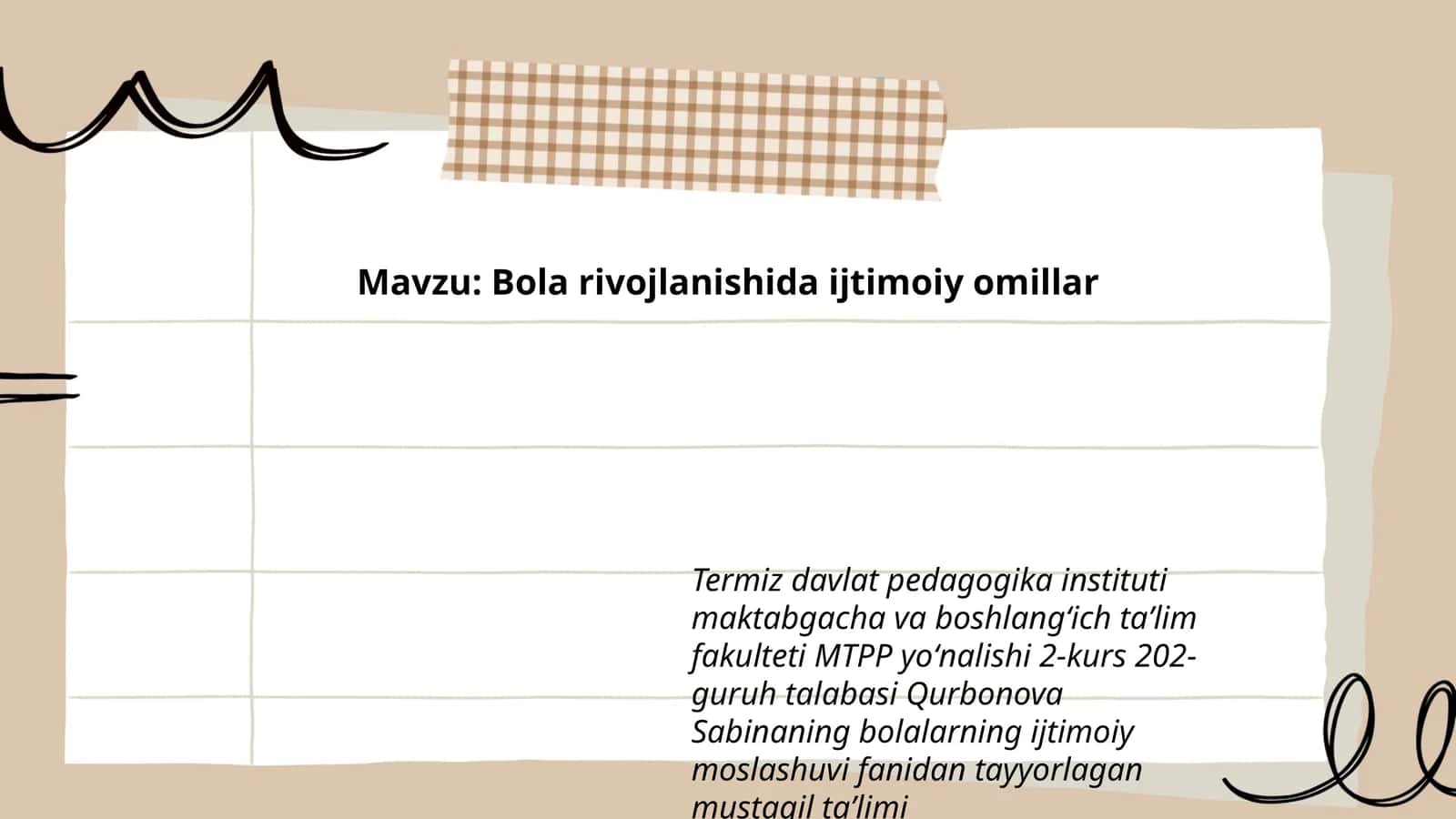 Bola rivojlanishida ijtimoiy omillar 1