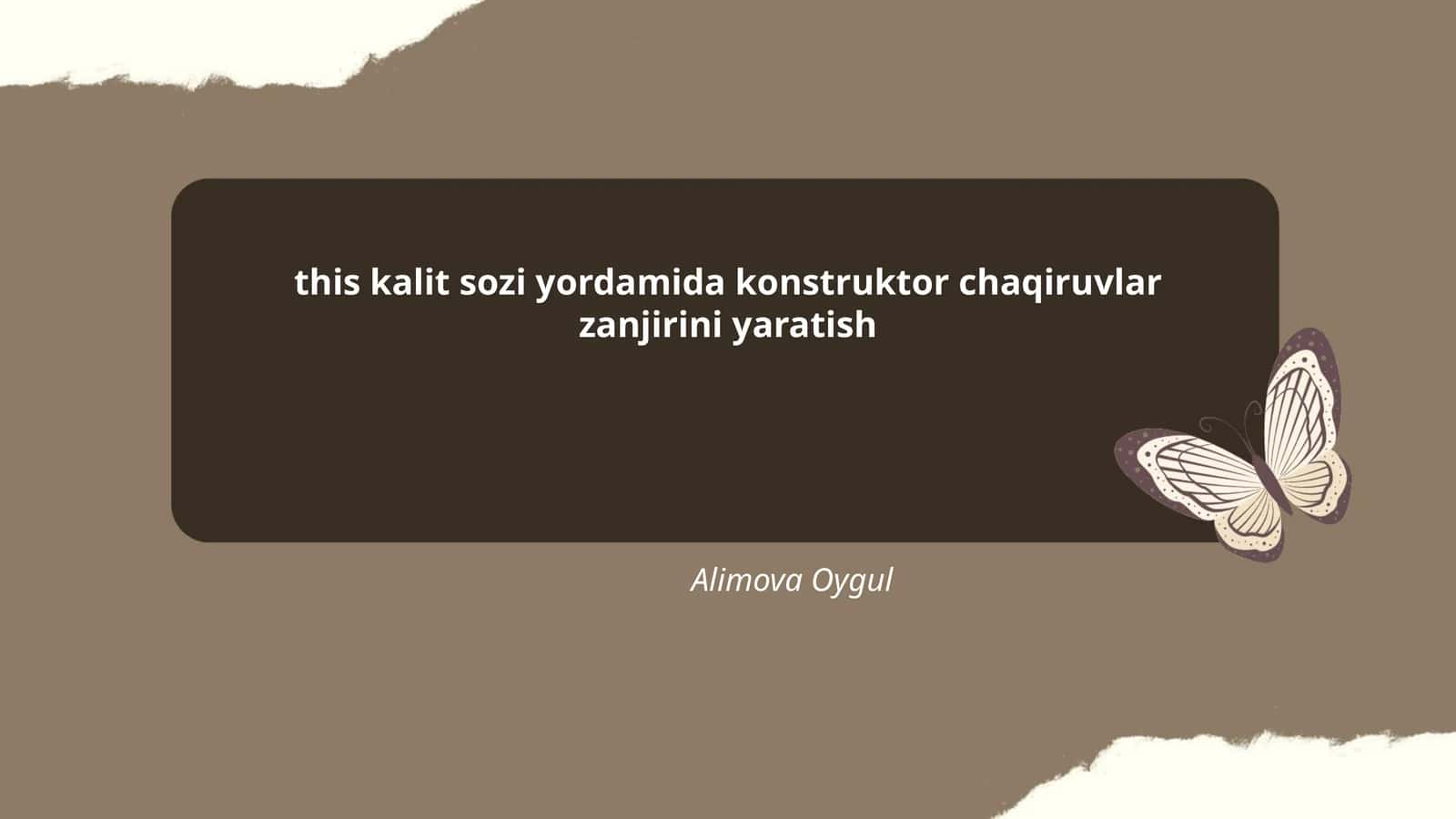 Konstruktorlar va ularning turlari 1