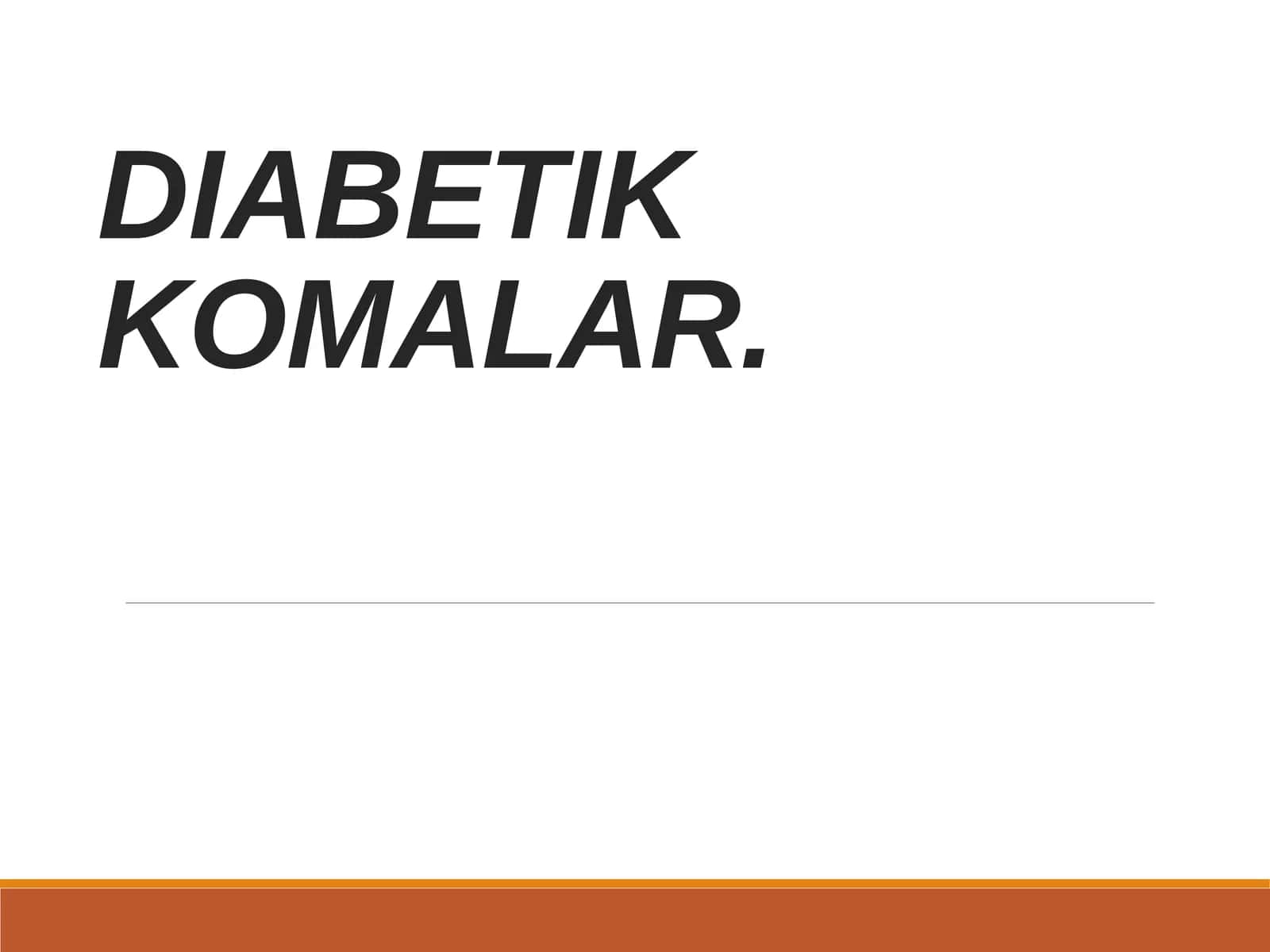Диабетик комалар 1
