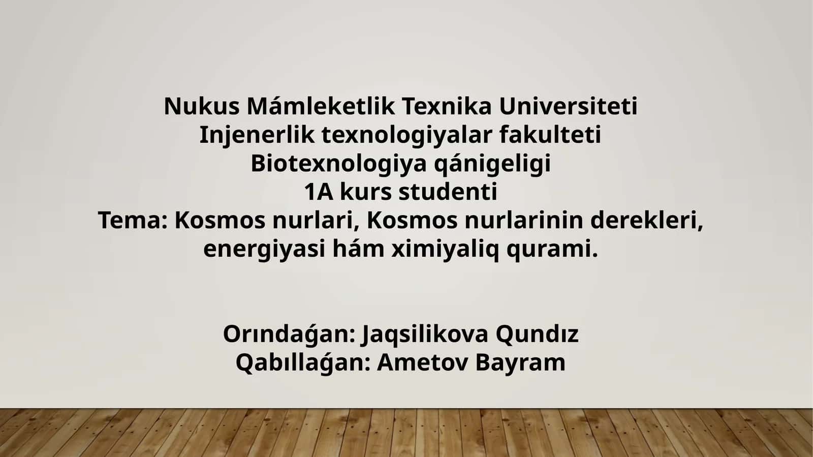 Kosmos nurlari, Kosmos nurlarinin derekleri, energiyasi hám ximiyaliq qurami 1