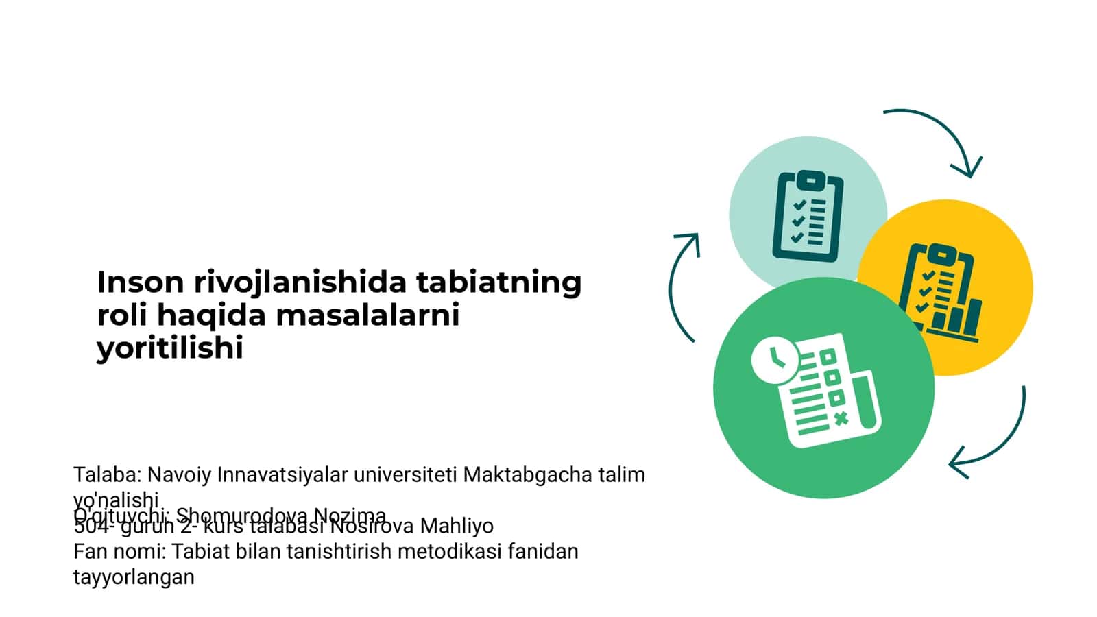Tabiat bilan tanishtirish metodikasi 1