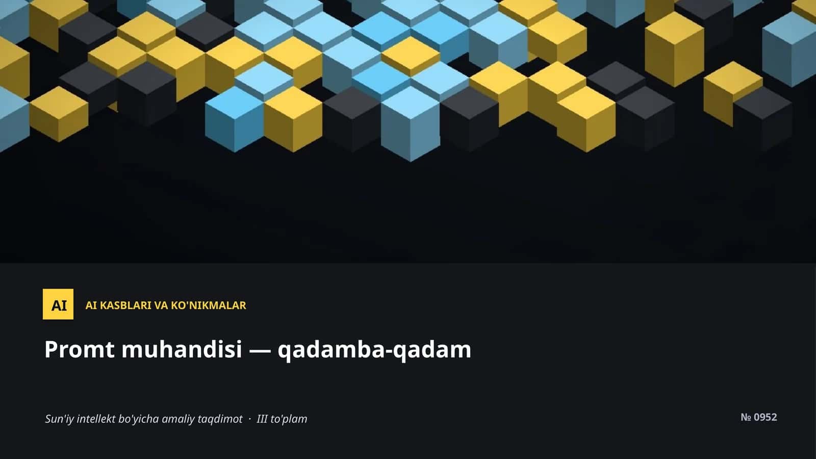 AI KASBLARI VA KO'NIKMALAR 1