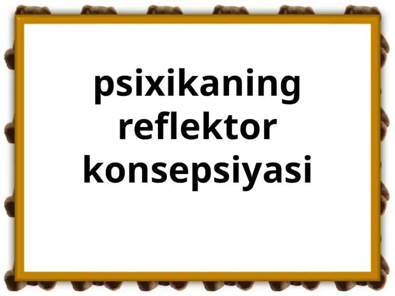 Psixikaning reflektor konsepsiyasi 1