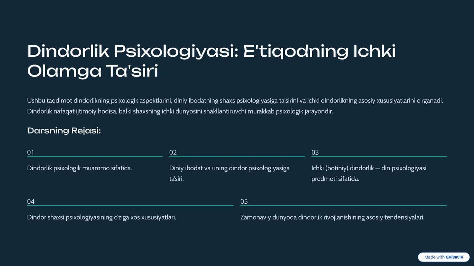 Dindorlik Psixologiyasi: E'tiqodning Ichki Olamga Ta'siri 1
