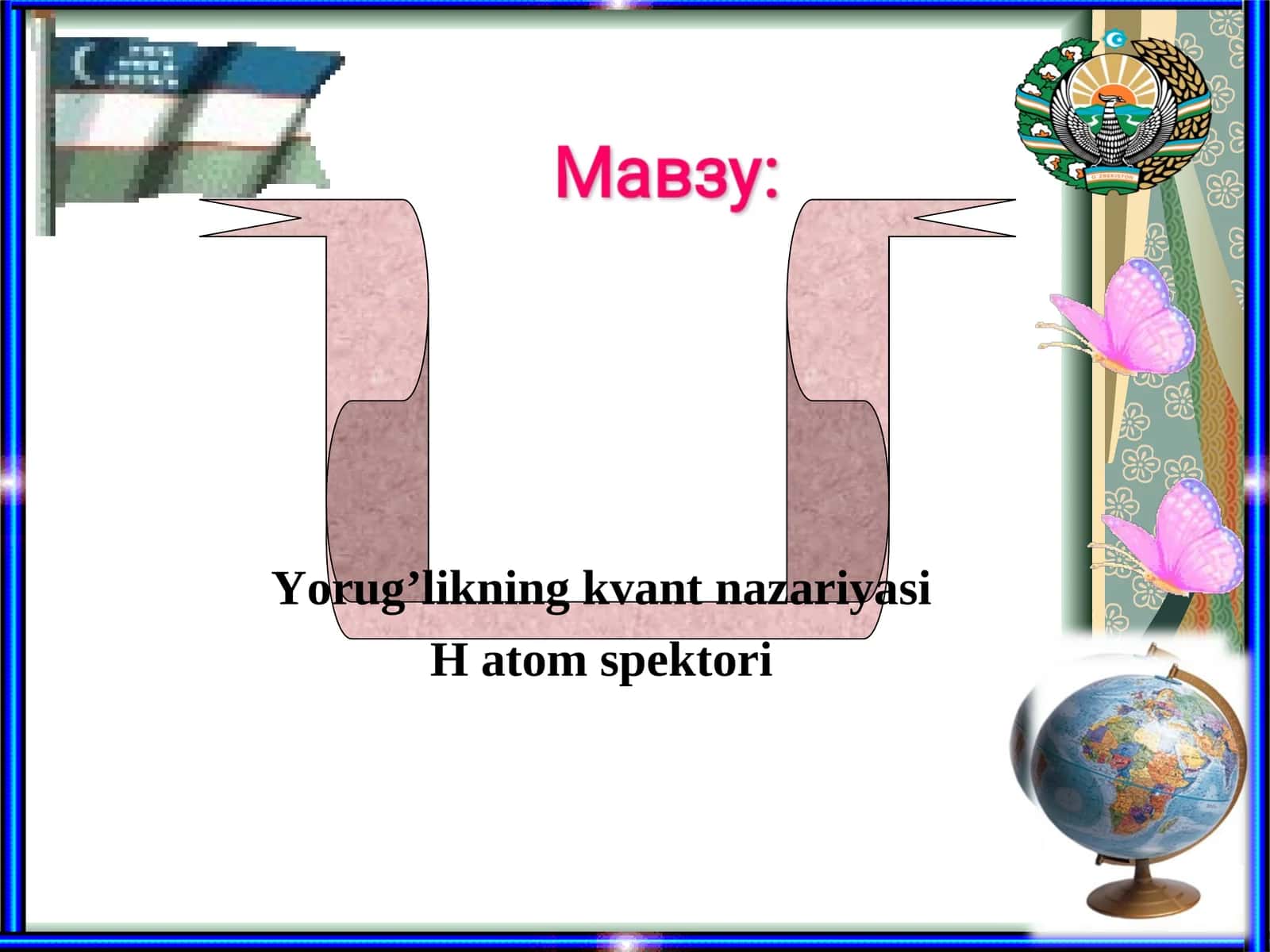 Yorug’likning kvant nazariyasi, H atom spektori 1