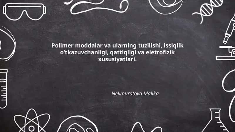 Polimer moddalar va ularning tuzilishi 1