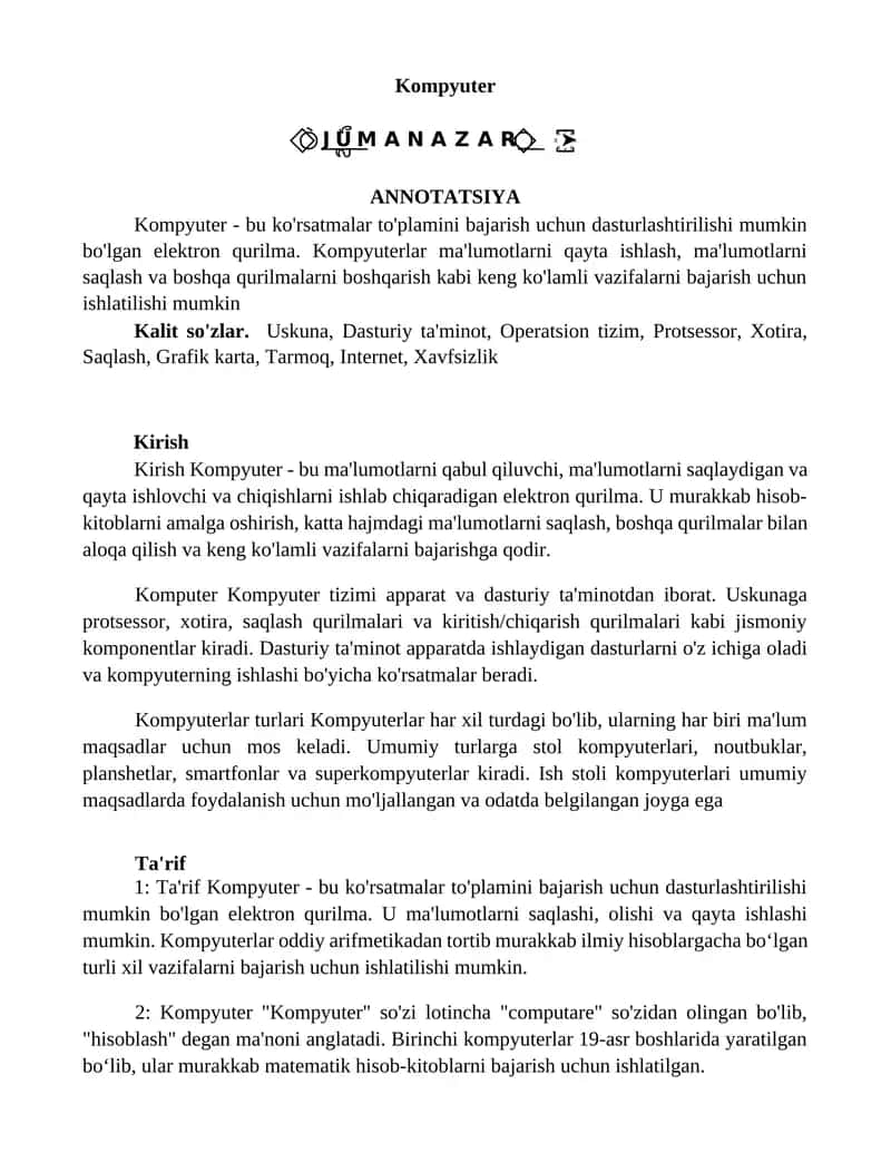 Kompyuter 1