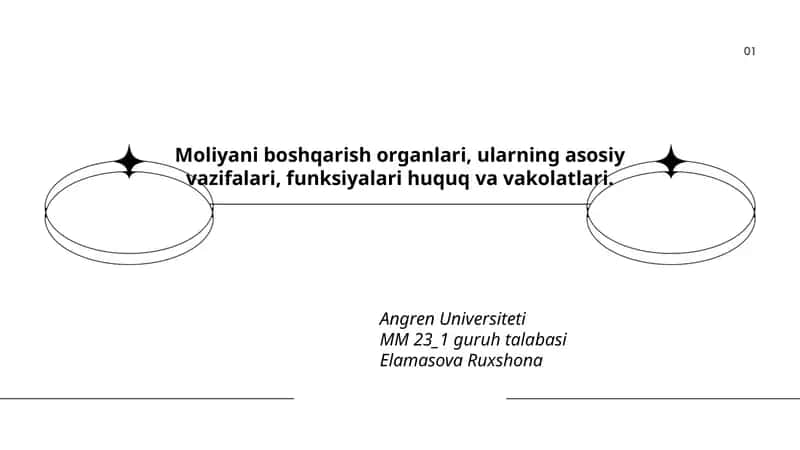 Moliyani boshqarish organlari: tushuncha va tizimi 1