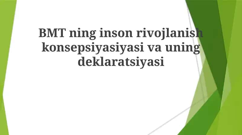 Inson taraqqiyoti tushunchasi 1