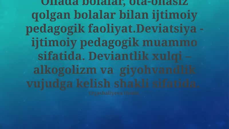 Ota-onasiz qolgan bolalar bilan ijtimoiy-pedagogik faoliyat 1