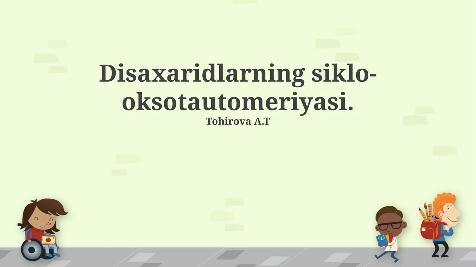 Disахаridlаrning siklо-оksоtаutоmеriyasi 1