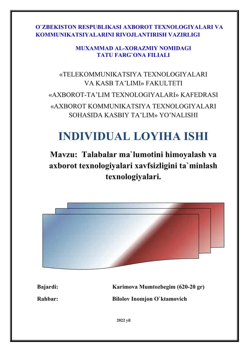 Individual loyiha ishi 1