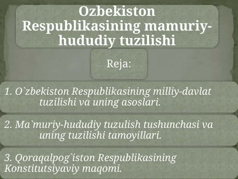 Ozbekiston Respublikasining mamuriy-hududiy tuzilishi 1