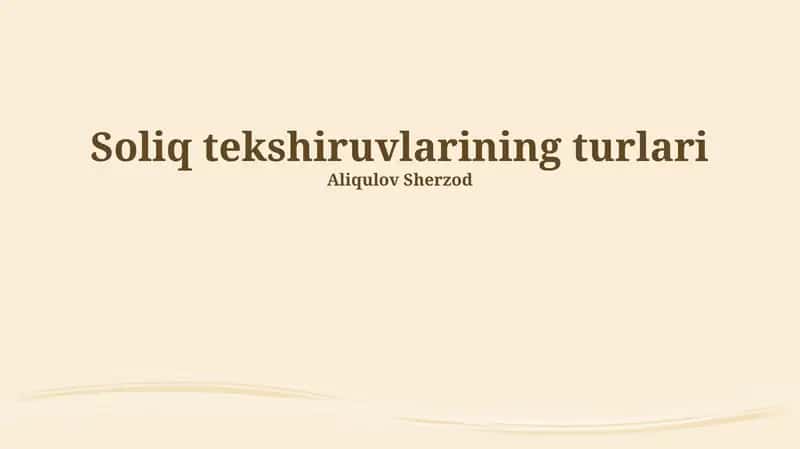 Ofisda soliq tekshiruvi 1