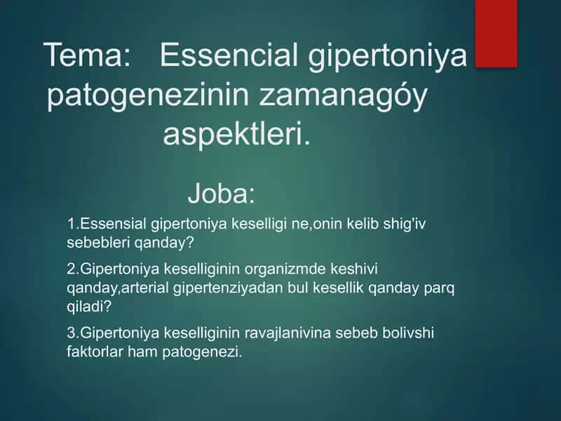 Essencial gipertoniya patogenezi 1