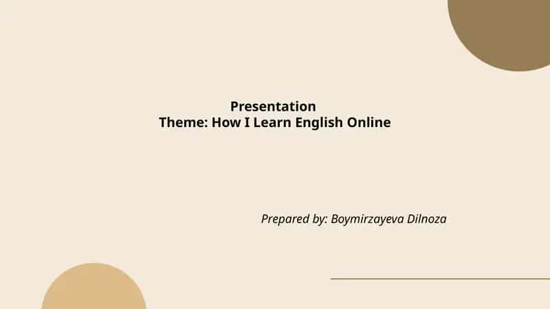 How I Learn English Online 1
