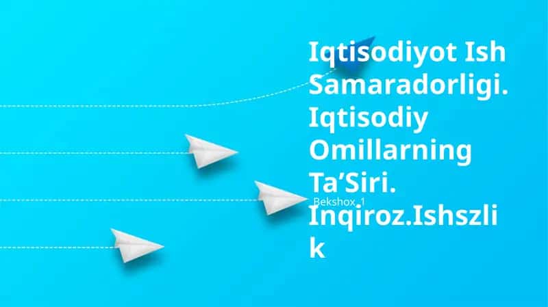Iqtisodiyot Ish Samaradorligi 1