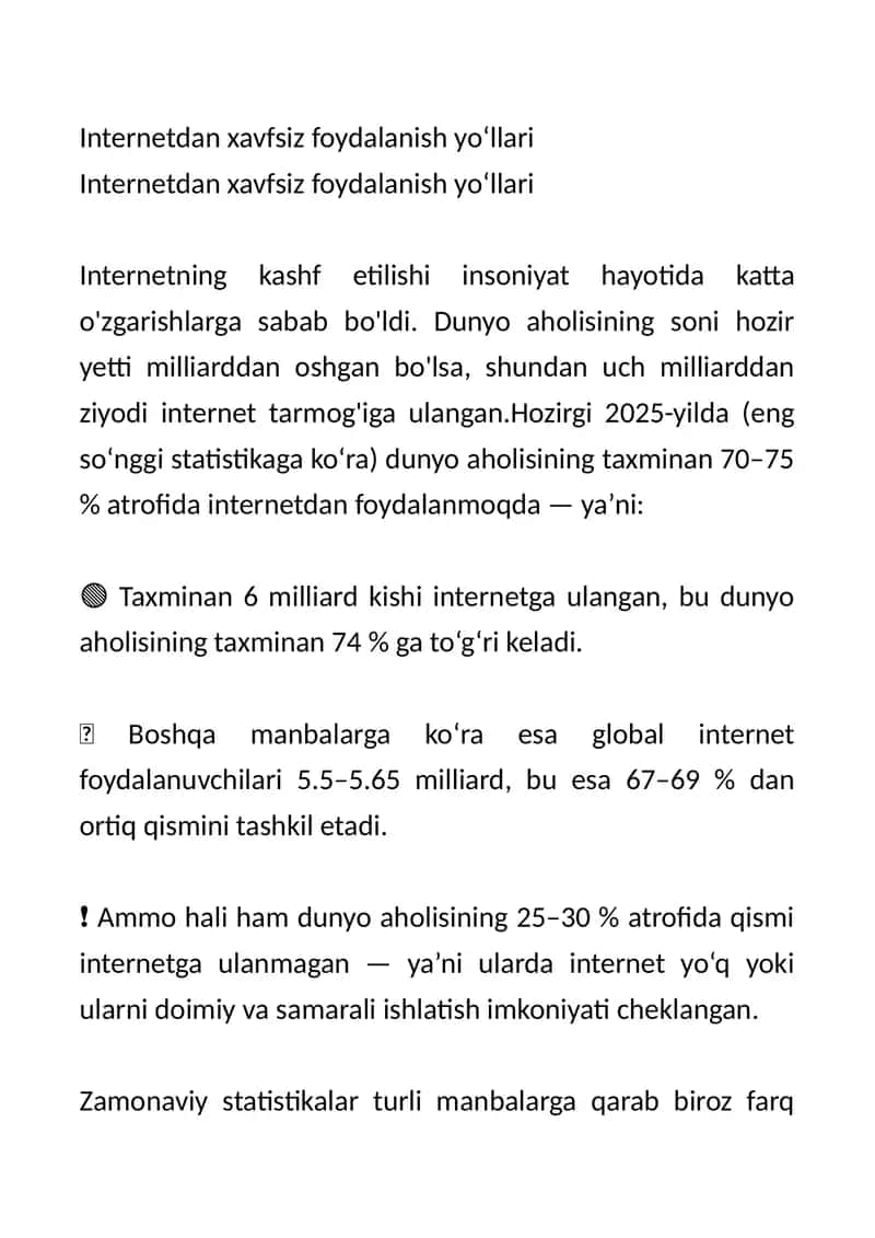 Internetdan xavfsiz foydalanish yo‘llari 1
