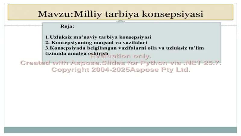 Milliy tarbiya konsepsiyasi 1